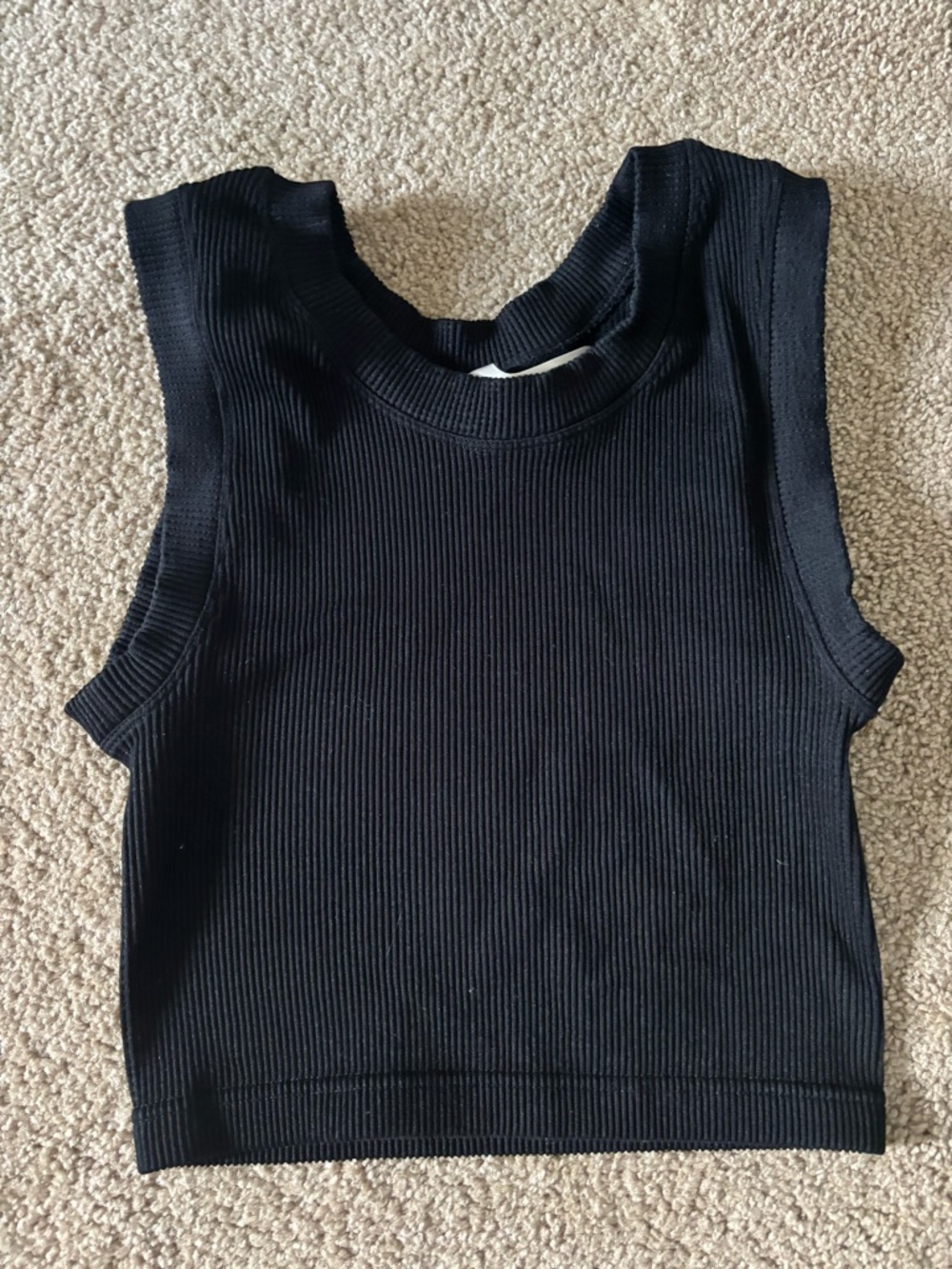 Black Ribbed Tank